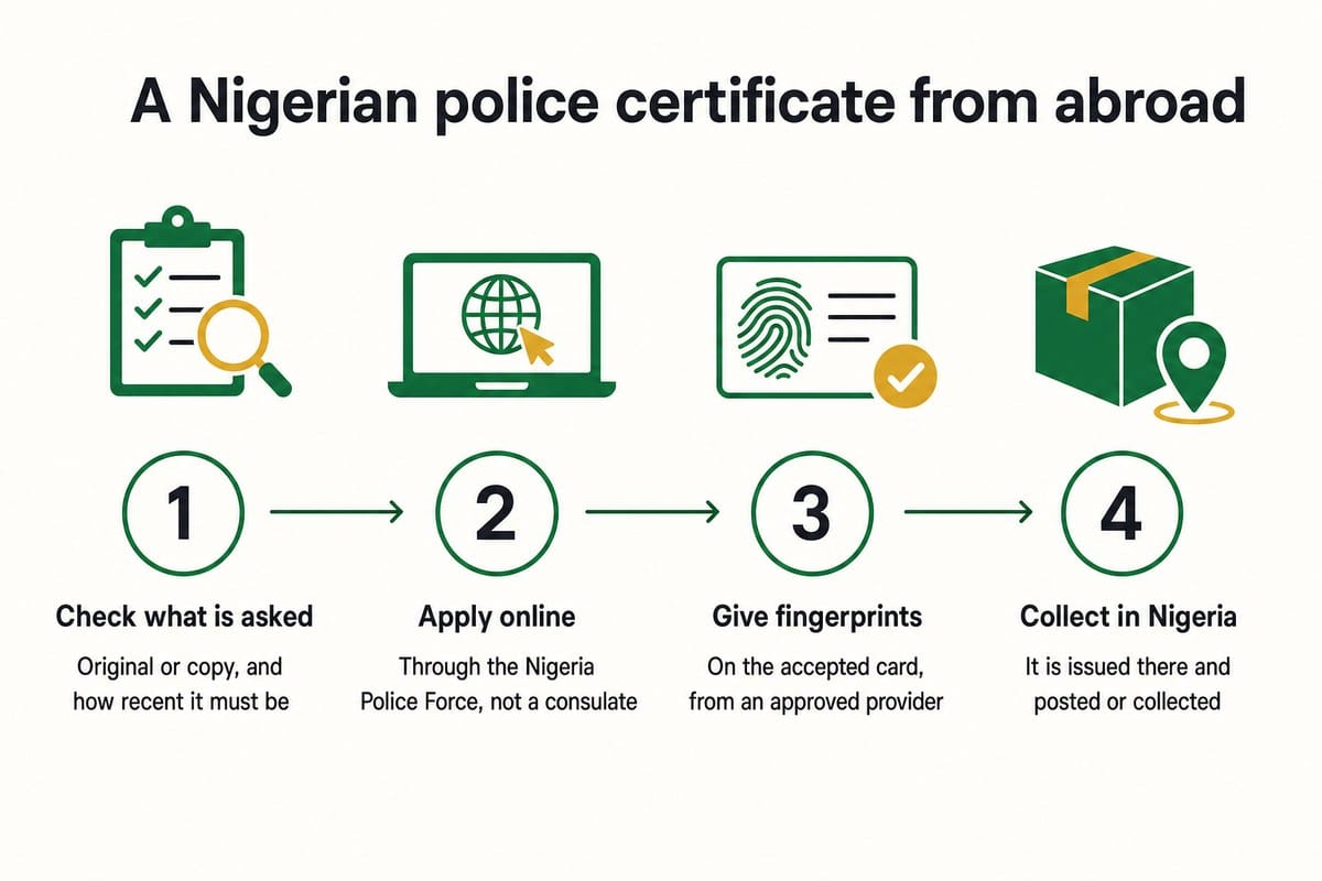 A Nigerian police certificate from abroad